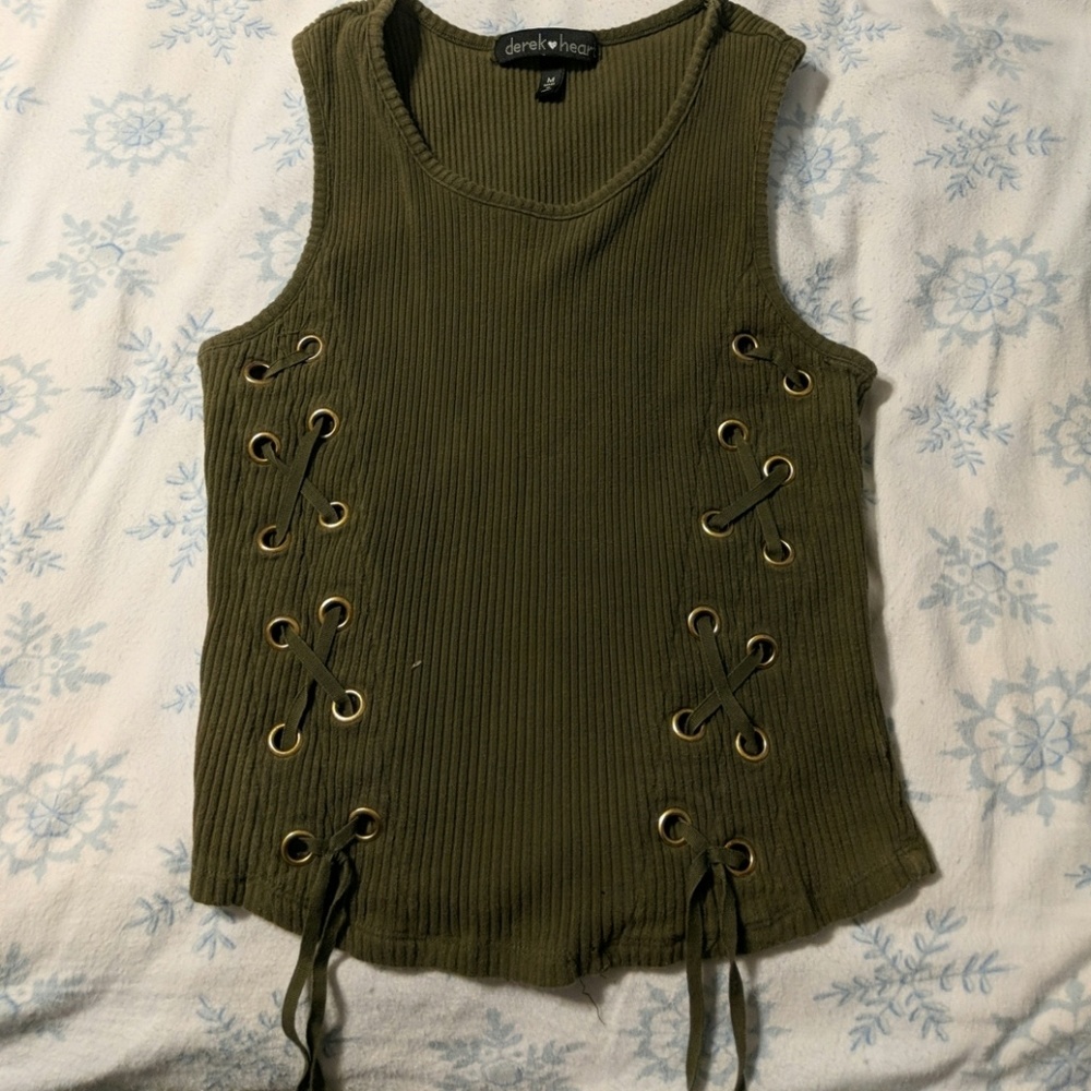 Olive green tank top